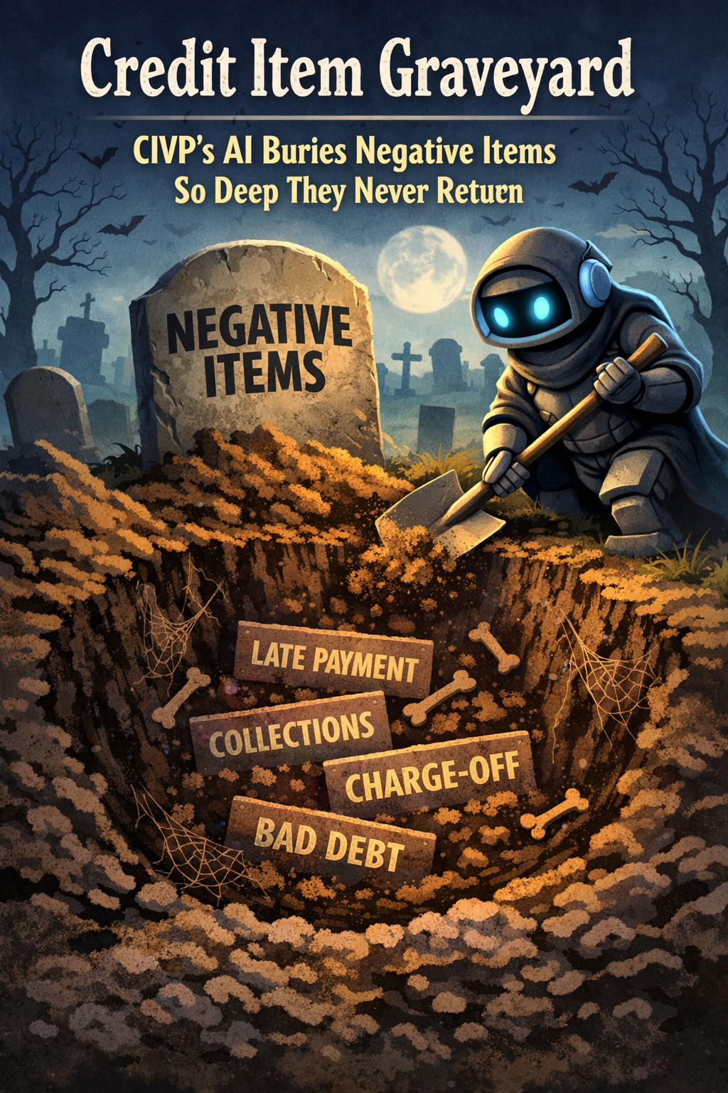 Credit Item Graveyard: CIVP’s AI Buries Negative Items So Deep They Never Return